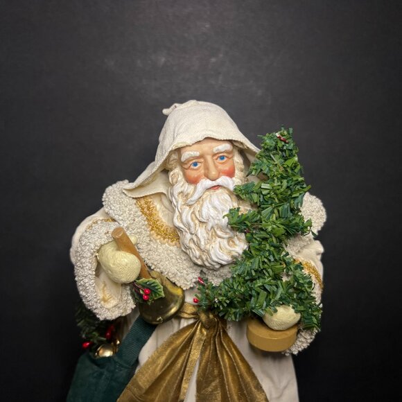 Vintage Midwest Imp. Decorative Hooded Santa Claus Christmas Tree Topper 9.75" - Picture 2 of 10